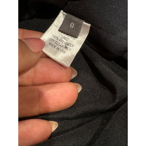 Lela Rose classy black long sleeve wool blend flounced hem tunic dress size 0 - Picture 3 of 16